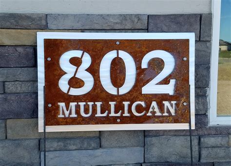 house address metal plaques|metal address signs for yard.